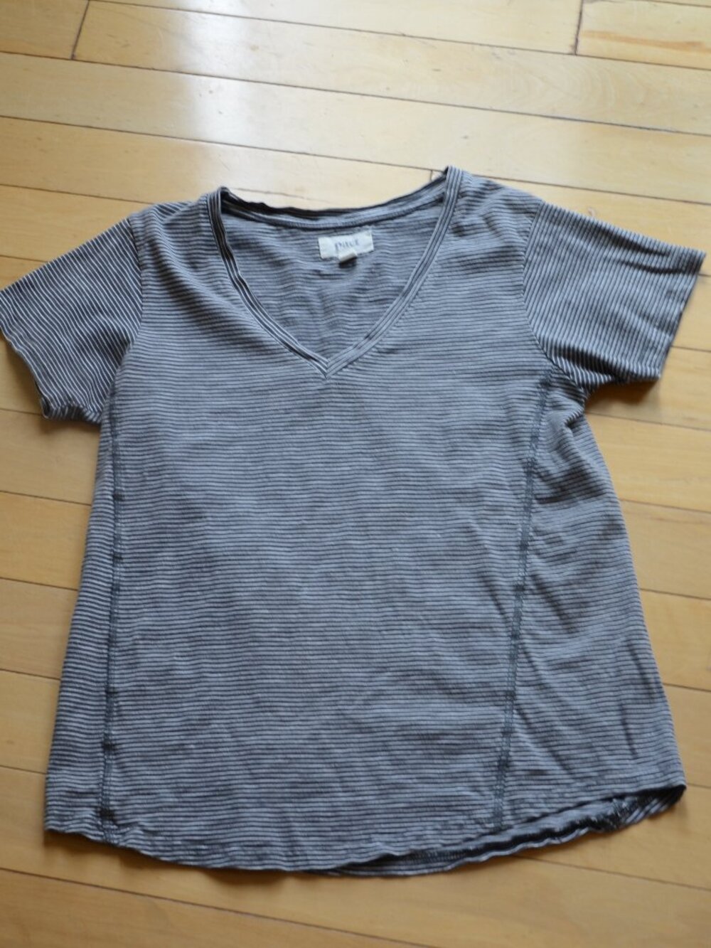 Pact Striped Short Sleeve Tee Size S